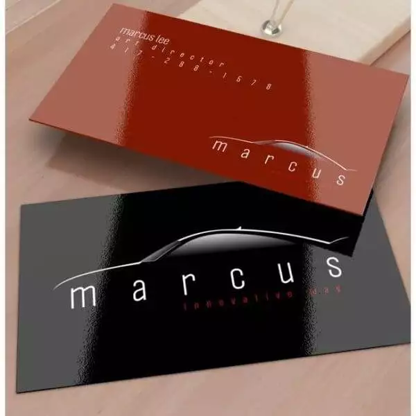 Same day uv high gloss business card