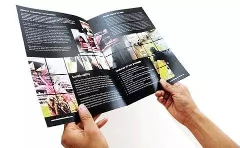 Full-color folded brochure printing example