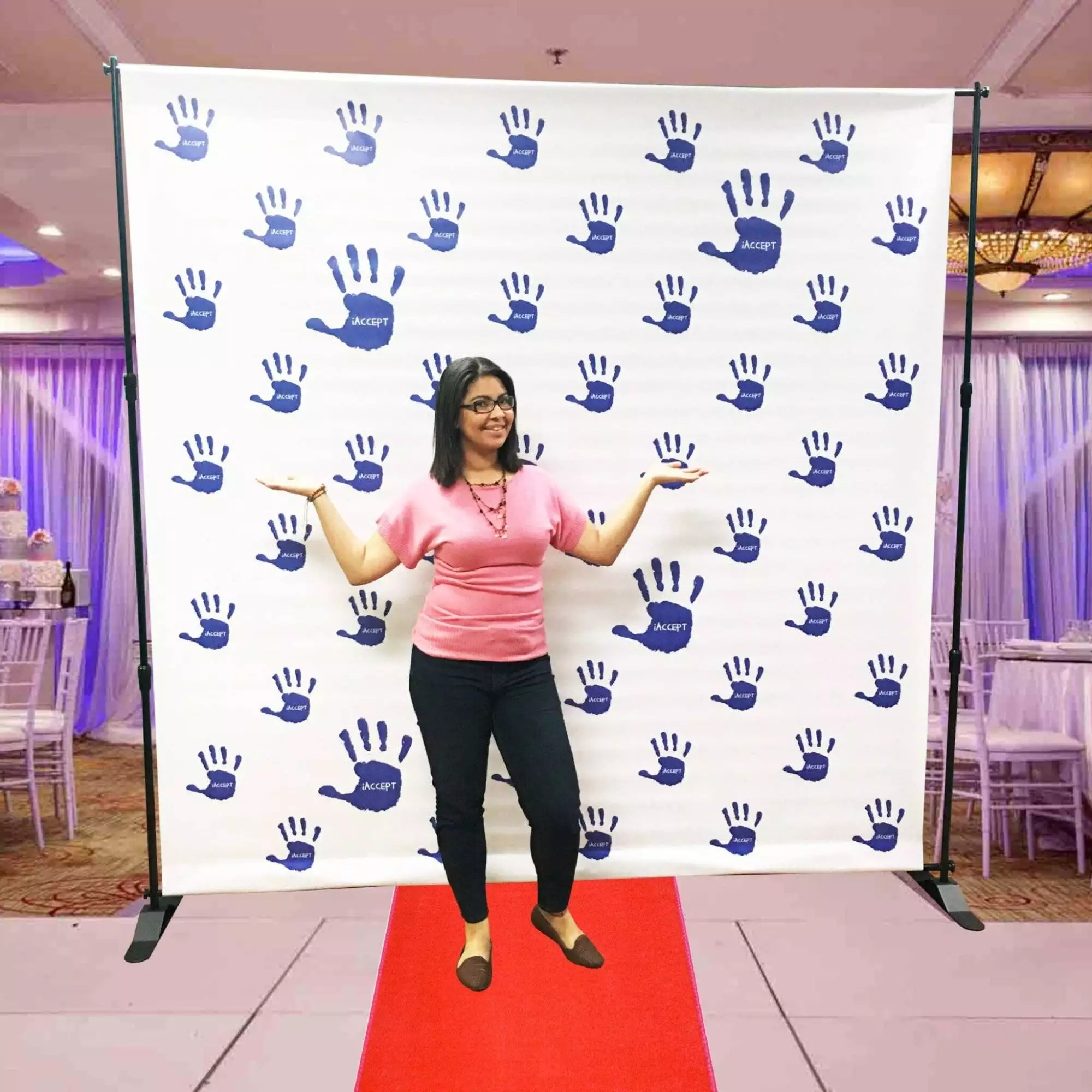 step and repeat with red carpet